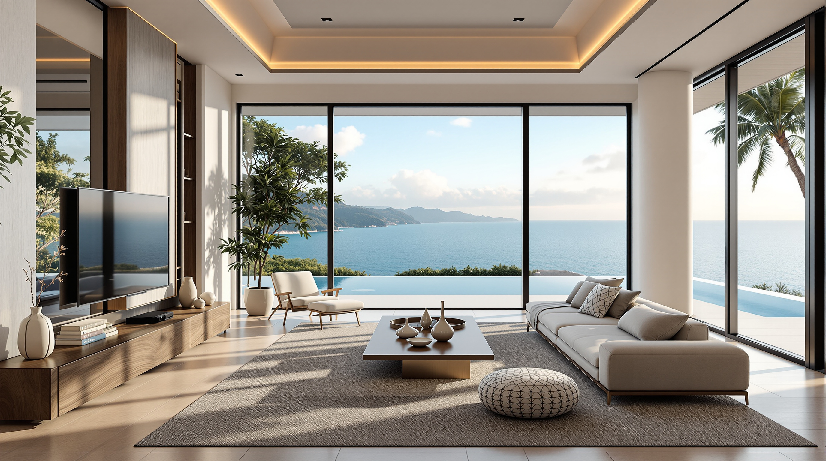 Luxury waterfront property interior, Gassin